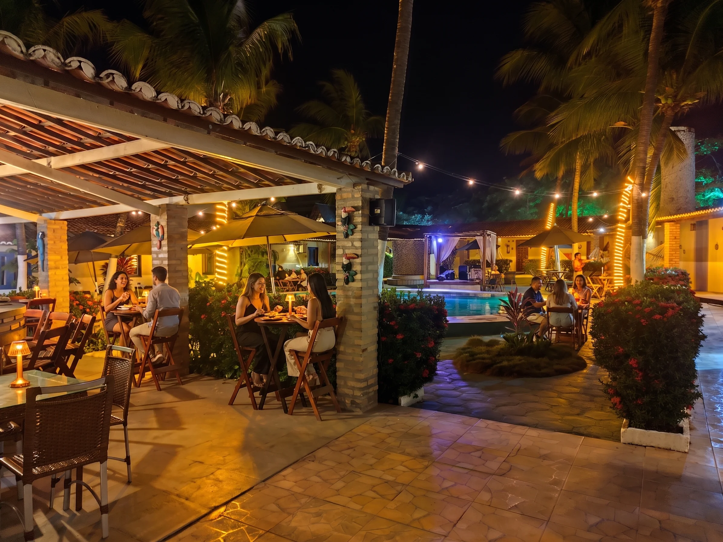 Ambiente do restaurante Nomad's Jeri em Jericoacoara